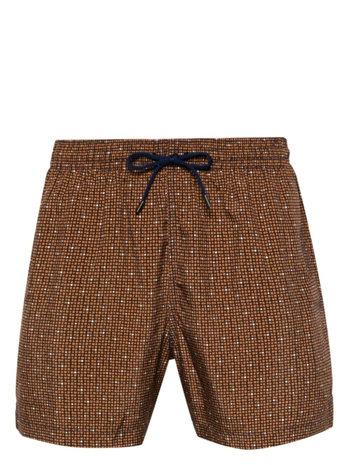 

Canali плавки-шорты с геометричным узором, коричневый