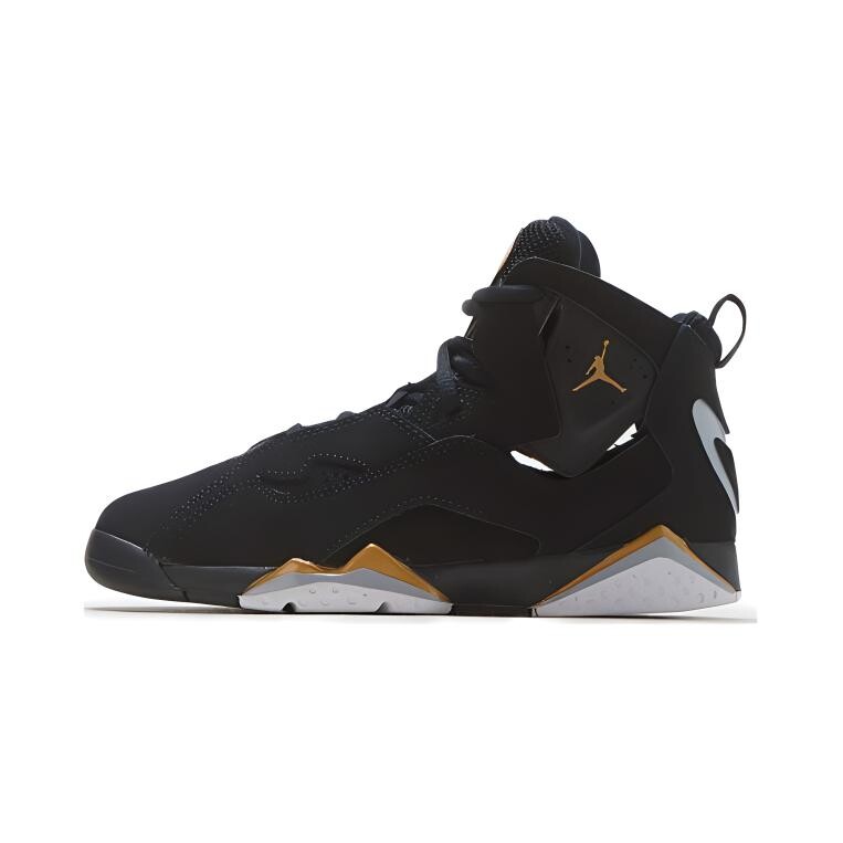 

Кроссовки Jordan True Flight Black Wolf Grey Metallic Gold PS