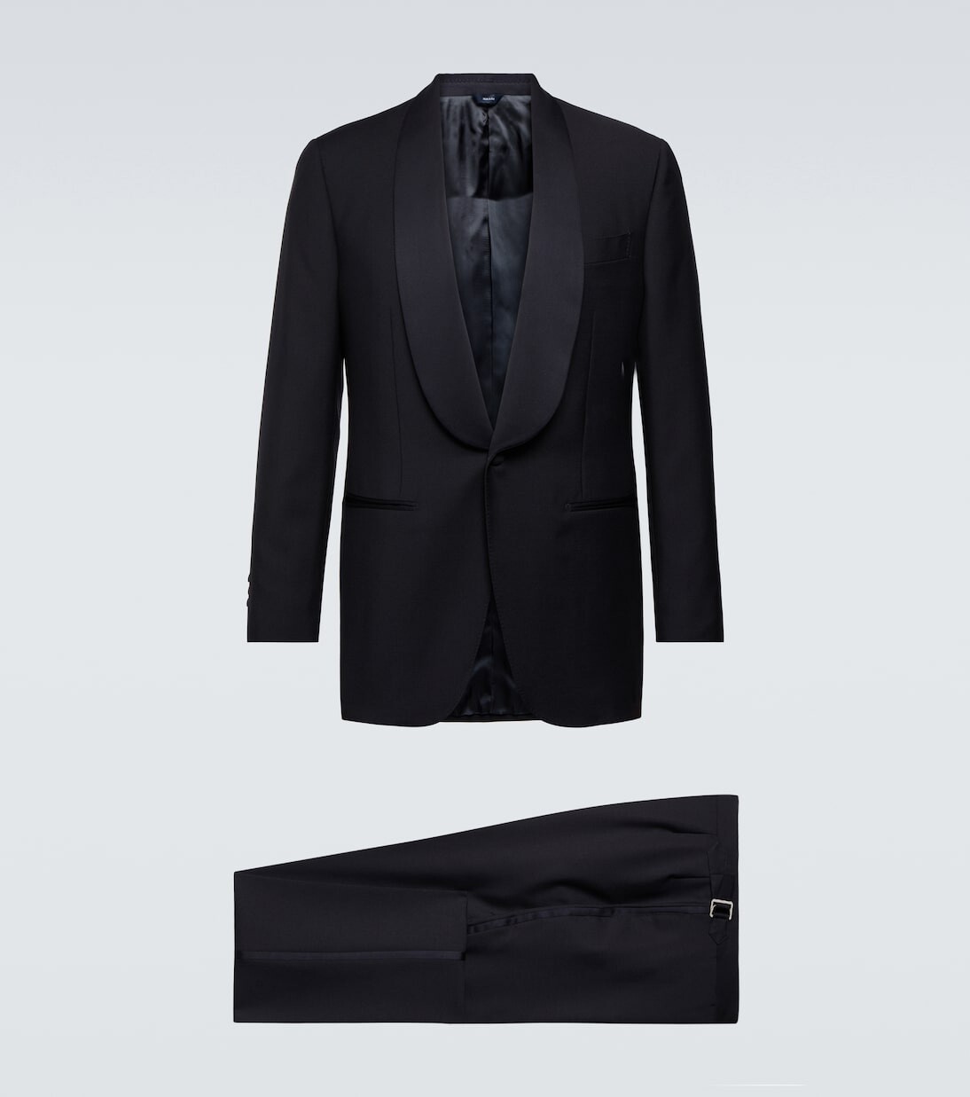 

Смокинг из шерсти и мохера Thom Sweeney, синий