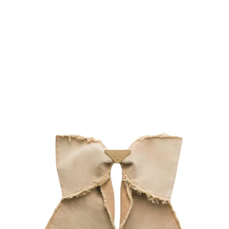 PRADA Зажимы для волос Canvas Women's Beige Yellow — фото 3