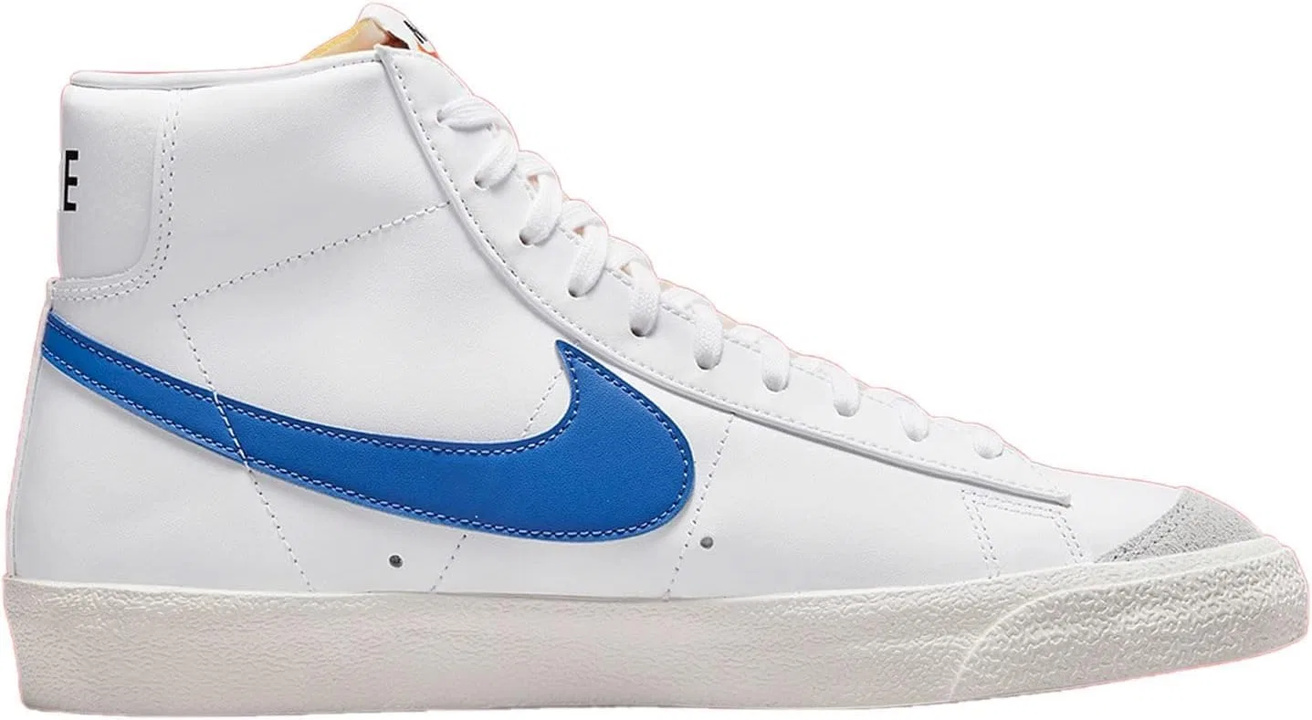 Кроссовки мужские Nike Blazer Mid '77 VNTG, бело-синие — фото 2