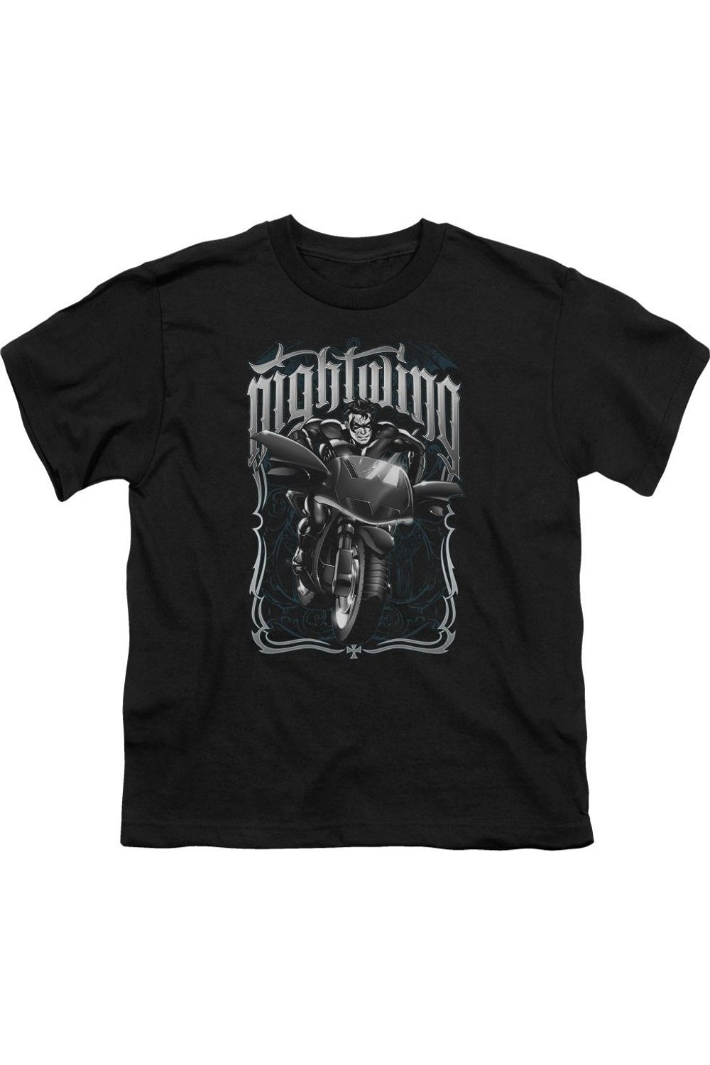 

Футболка с коротким рукавом для подростков Batman Nightwing Biker Gildan, черный