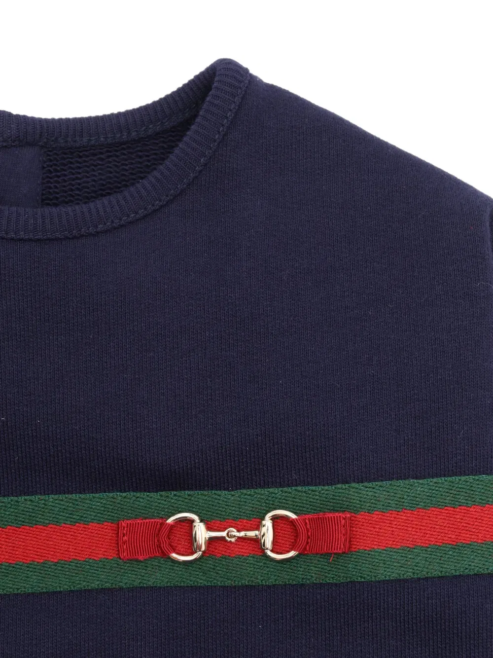 Толстовка с полосками Web-stripe Gucci Kids, синий — фото 3