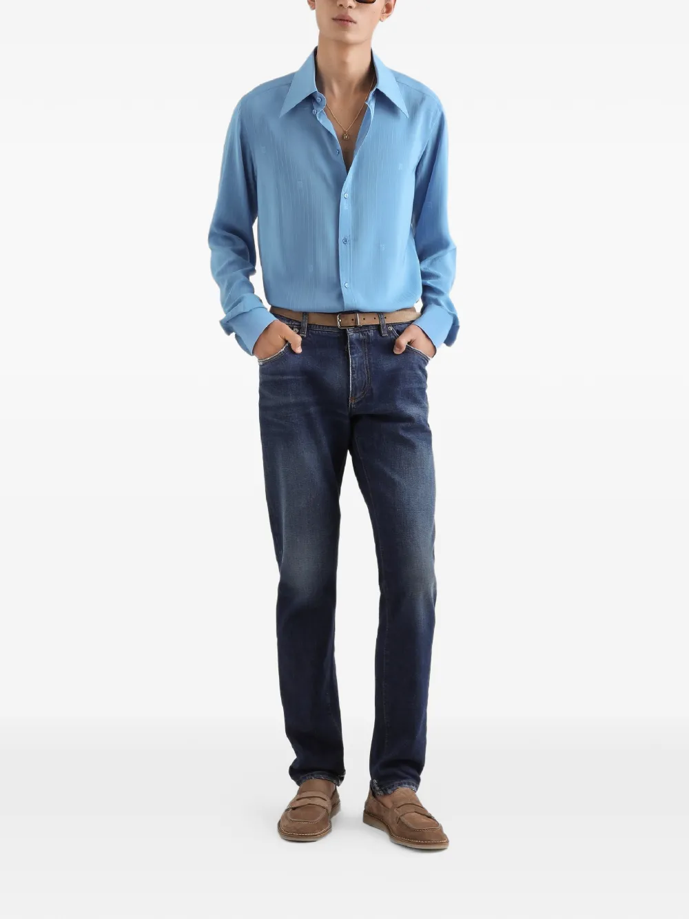 

Джинсы с нашивкой-логотипом Dolce & Gabbana, синий