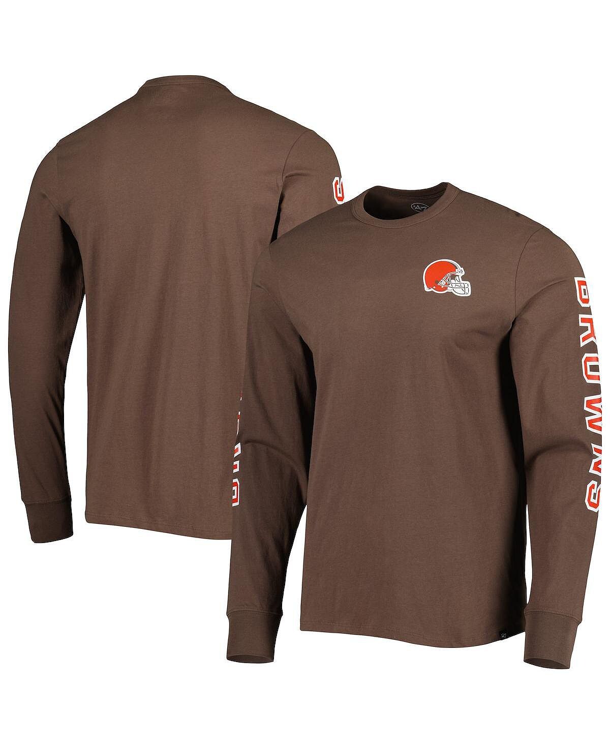 

Мужская коричневая футболка с длинным рукавом Cleveland Browns Franklin '47 Brand, Коричневый, Мужская коричневая футболка с длинным рукавом Cleveland Browns Franklin '47 Brand