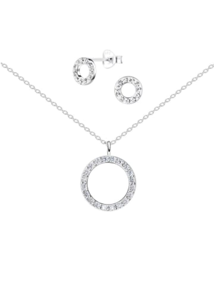 

Alexander York Серьги Schmuckset CIRCLE Zirkonia in 925 Sterling Silber, 4-tlg. in silber