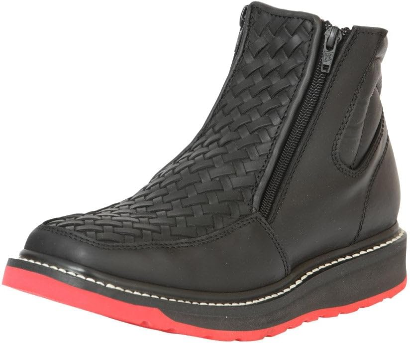 

Мужские ботинки на щиколотку El General с молнией и плетеным переплетением Петатильо - черные Generic