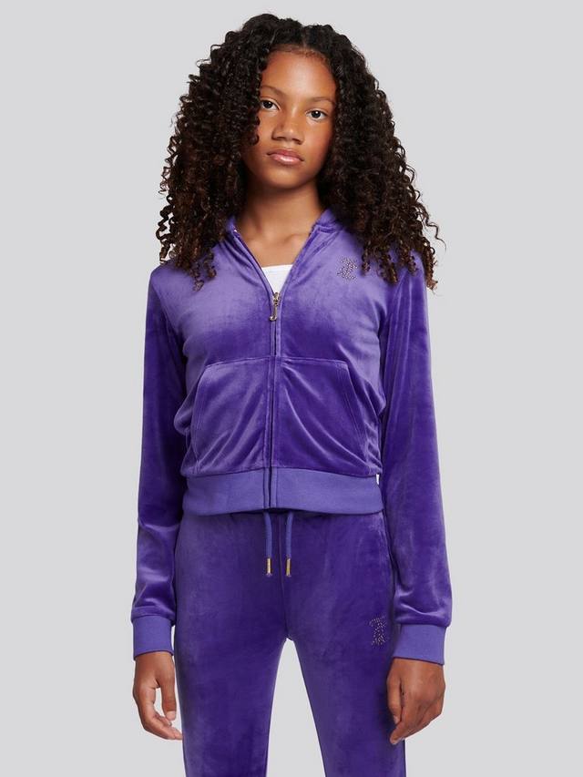 

Детская худи с молнией и стразами Juicy Couture, Purple