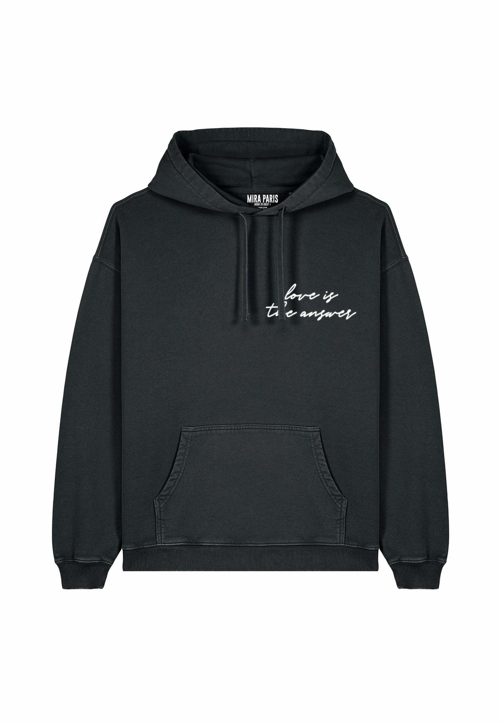 

Толстовка LOVE IS THE ANSWER EMBROIDERY UNISEX VINTAGE - Hoodie Mira Paris, цвет Black Denim