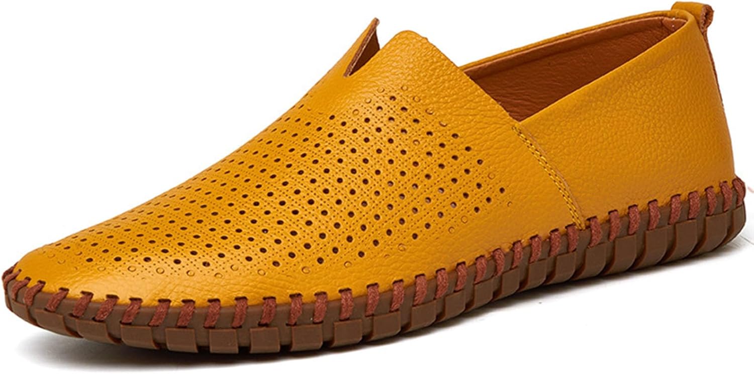 

Мужские ретро мокасины из кожи с ручной строчкой, мягкой подошвой, модные, повседневные, удобные, мягкие, противоскользящие прогулочные туфли Vannida, коричневый