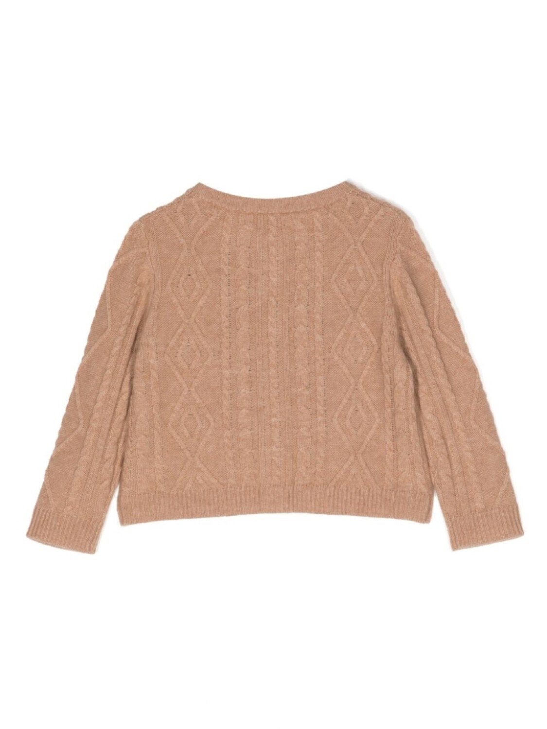 Кардиган Alaska Mini фактурной вязки Cashmere in Love Kids, коричневый — фото 2