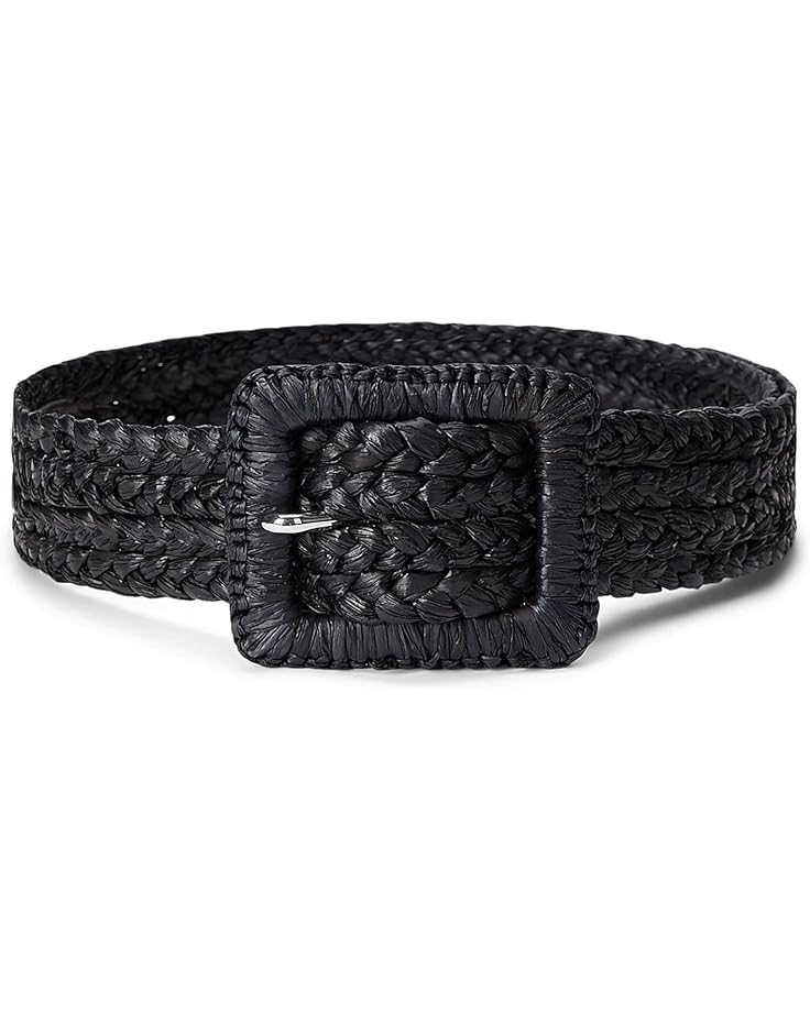 

Ремень Lauren Ralph Lauren Raffia Straw Cover Square 40 Belt Wide, черный