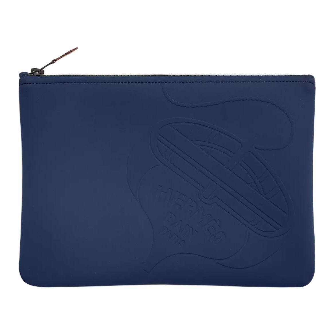 

HERMES Необейн Таласса Полиамидная Клатч Средний размер Женская Морская синяя