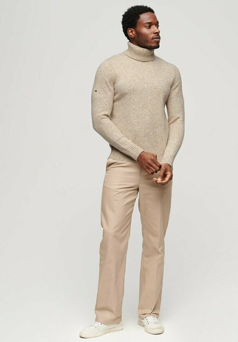 

Свитер ROLL NECK Superdry, лунный бежевый меланж