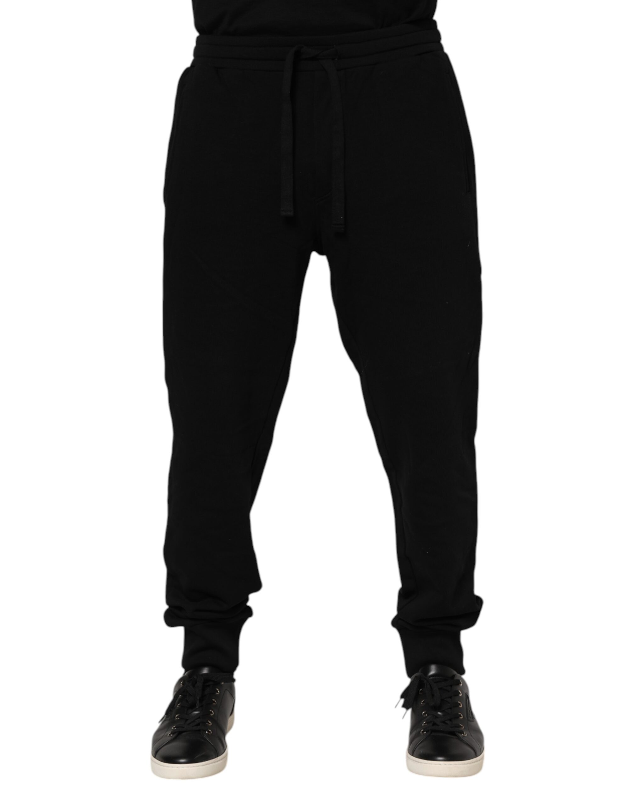 

Черные хлопковые спортивные штаны Crown Jogger Dolce & Gabbana, черный