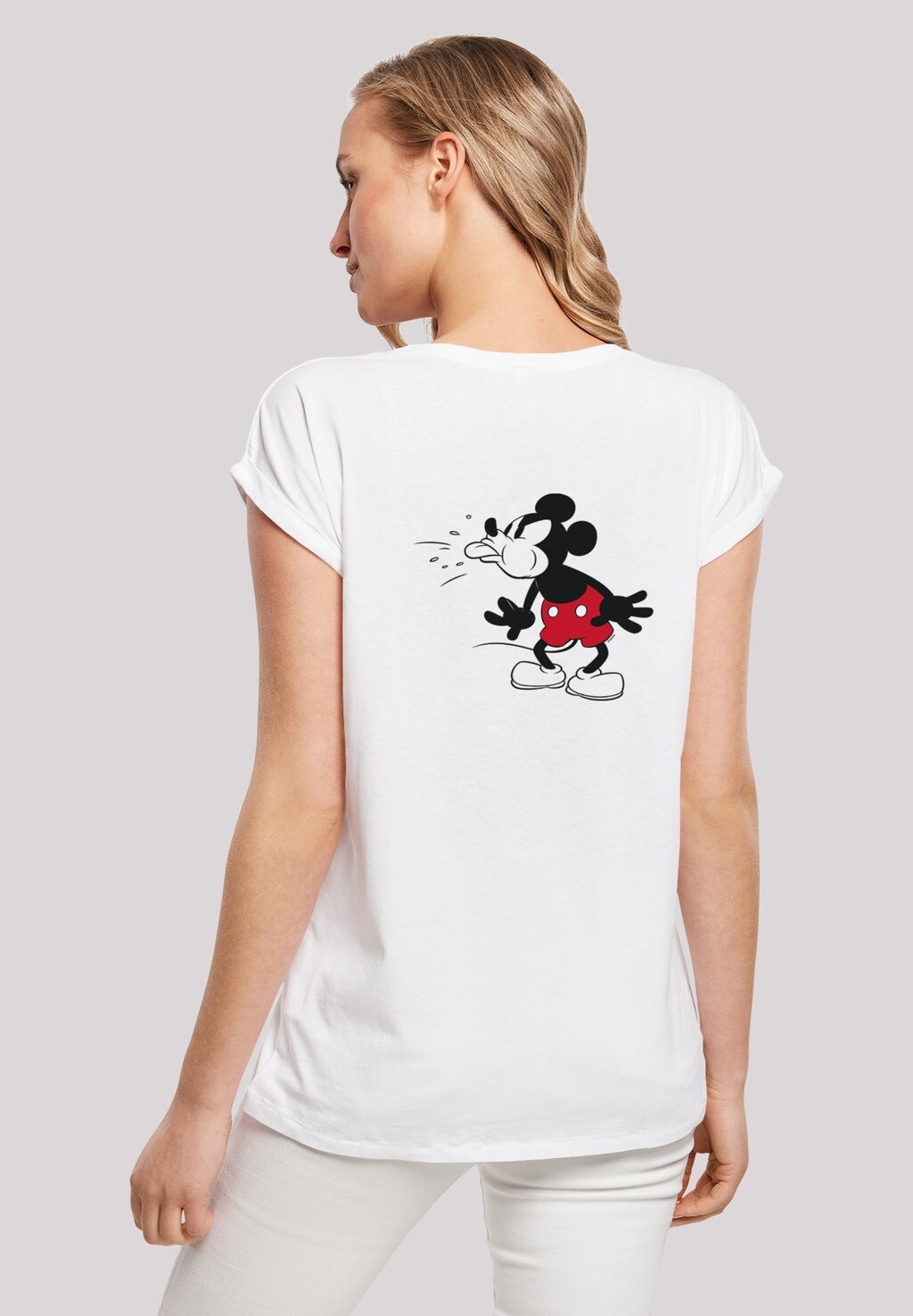 

Футболка с принтом DISNEY MICKEY MOUSE TONGUE ON BACK WITH EXTENDED SH F4NT4STIC, цвет white