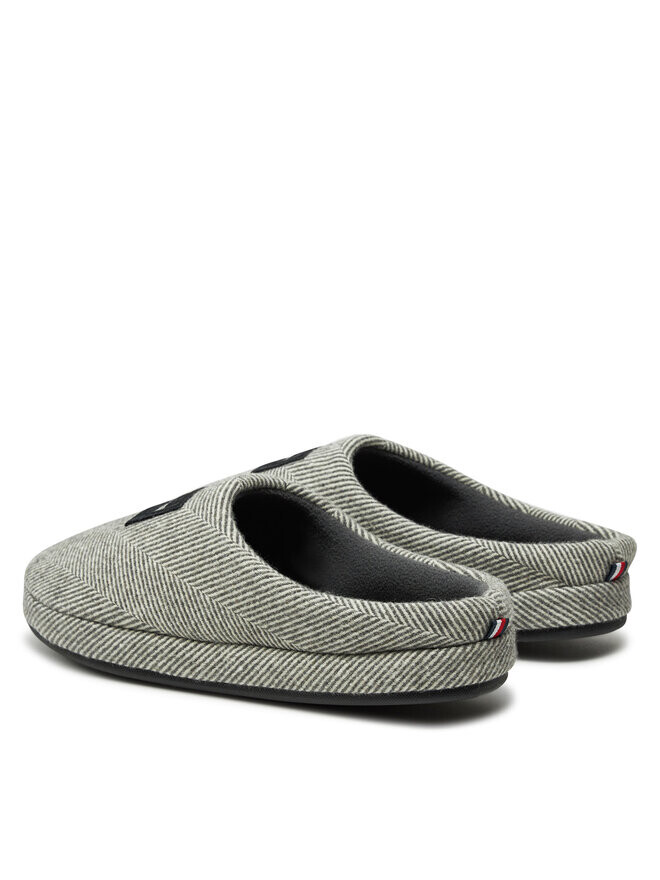 Домашние тапочки Tommy Hilfiger Flag Herringbone House Shoe FM0FM05304 Gris, серый — фото 3