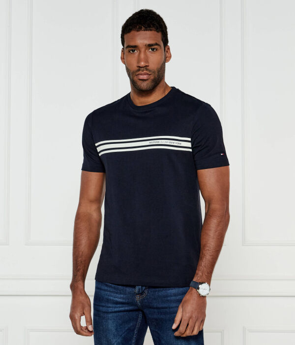 

Футболка мужская Tommy Hilfiger с полосой на груди, синий