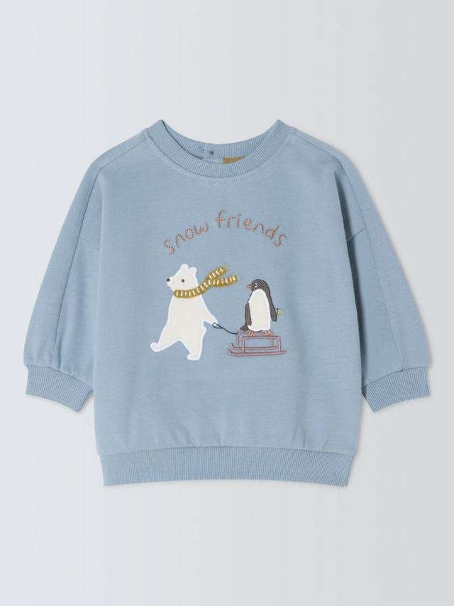 

Хлопковая толстовка snow friends John Lewis, синий