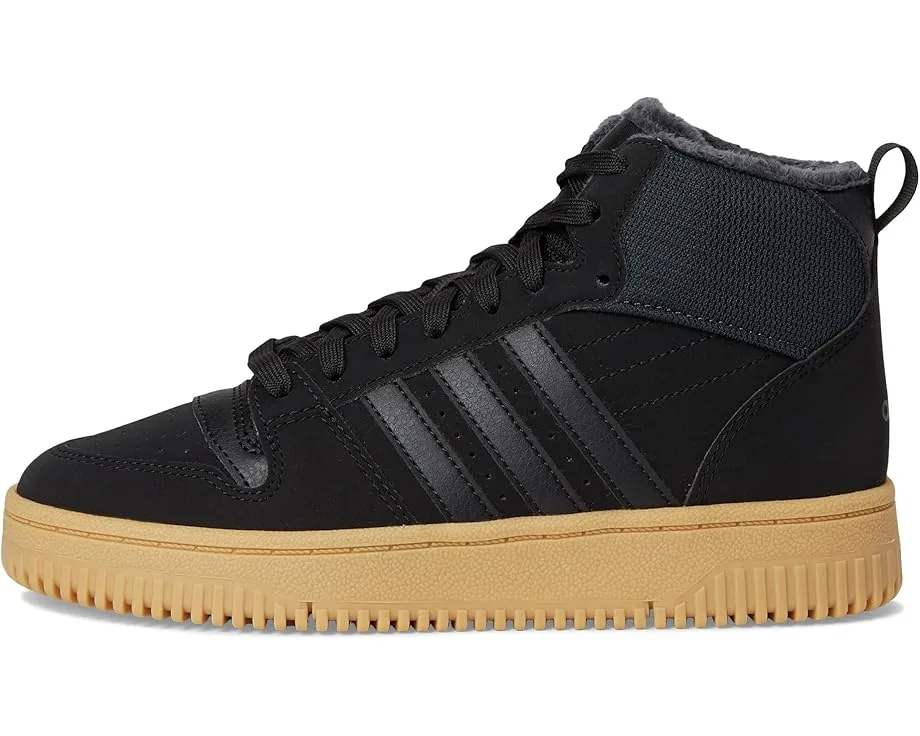 Кроссовки Adidas Kids Break Start Mid Top Shoes (Big Kid), Black/Carbon/Gum — фото 4