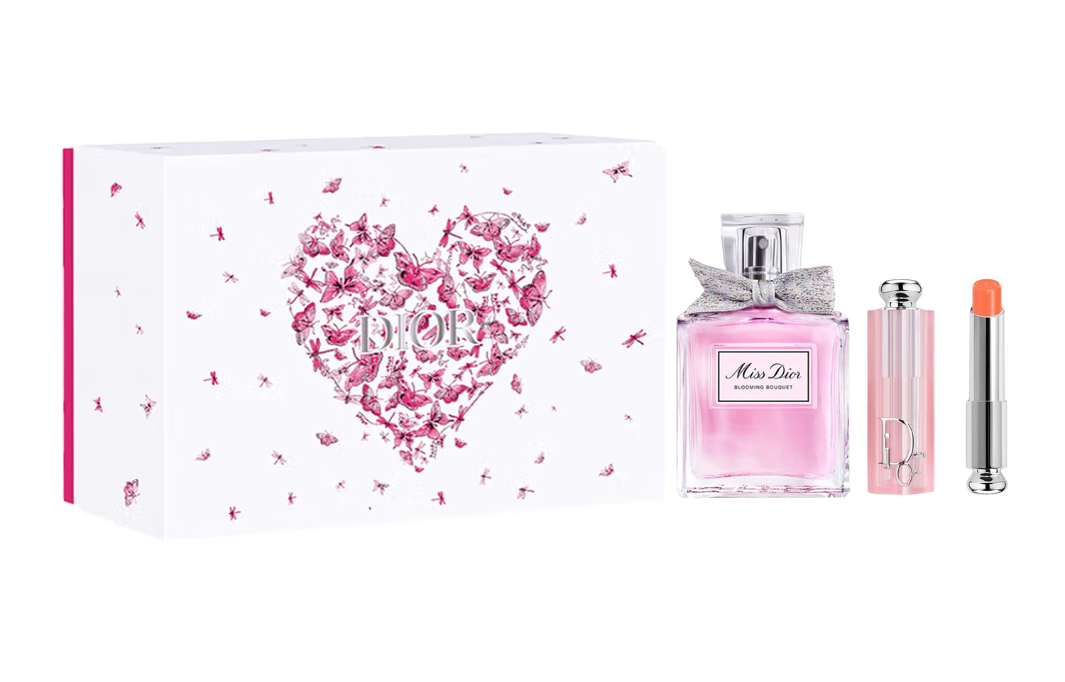 Подарочный набор Dior Miss Dior: туалетная вода Miss Dior Blooming Bouquet + бальзам для губ Dior Addict Lip Glow #001, 50 мл — фото 4