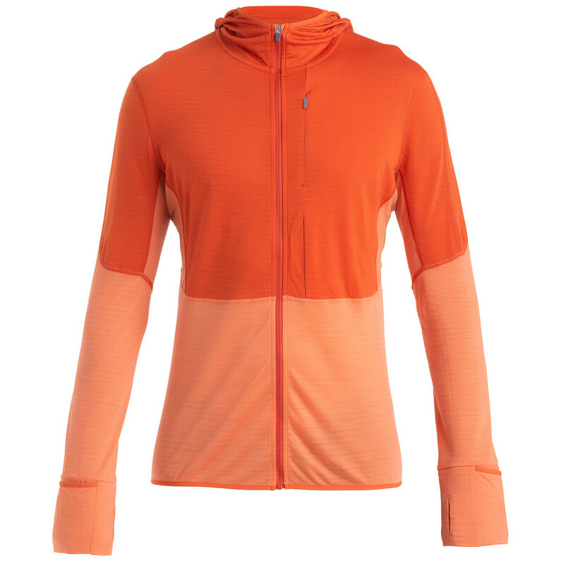 

Мужская куртка-спусковой крючок из натурального флиса Icebreaker, цвет Molten-Ember-Cb