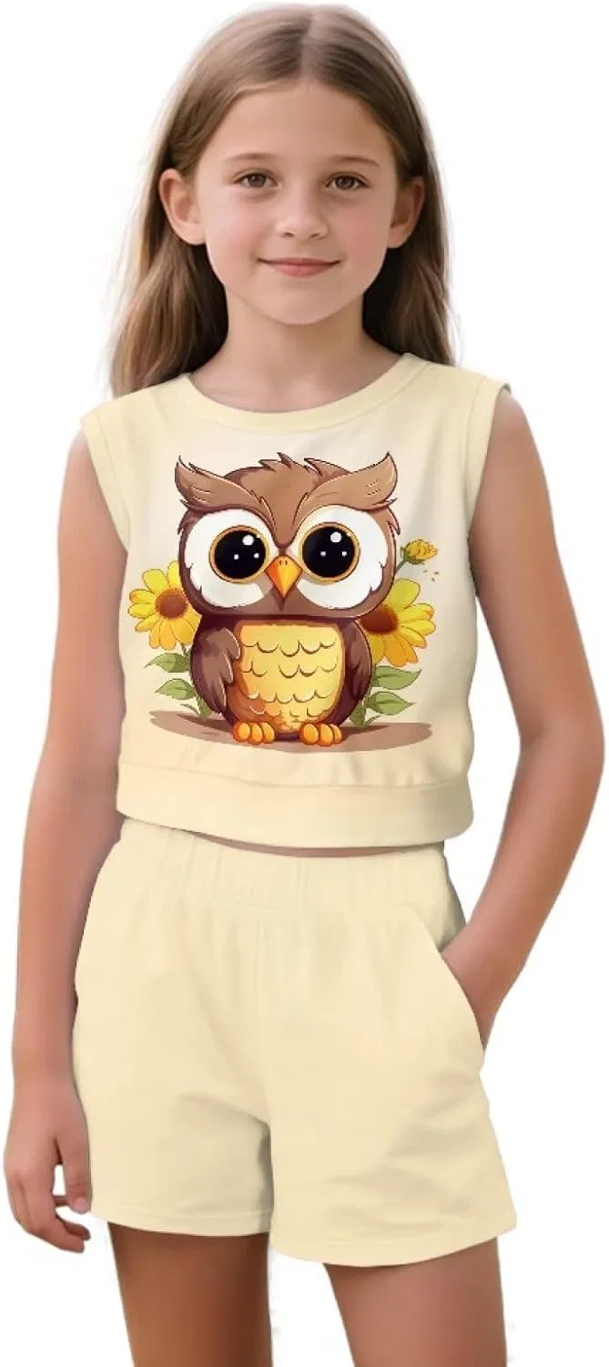 Детский комплект шорт и топа Yruonazao, цвет Intense Owl