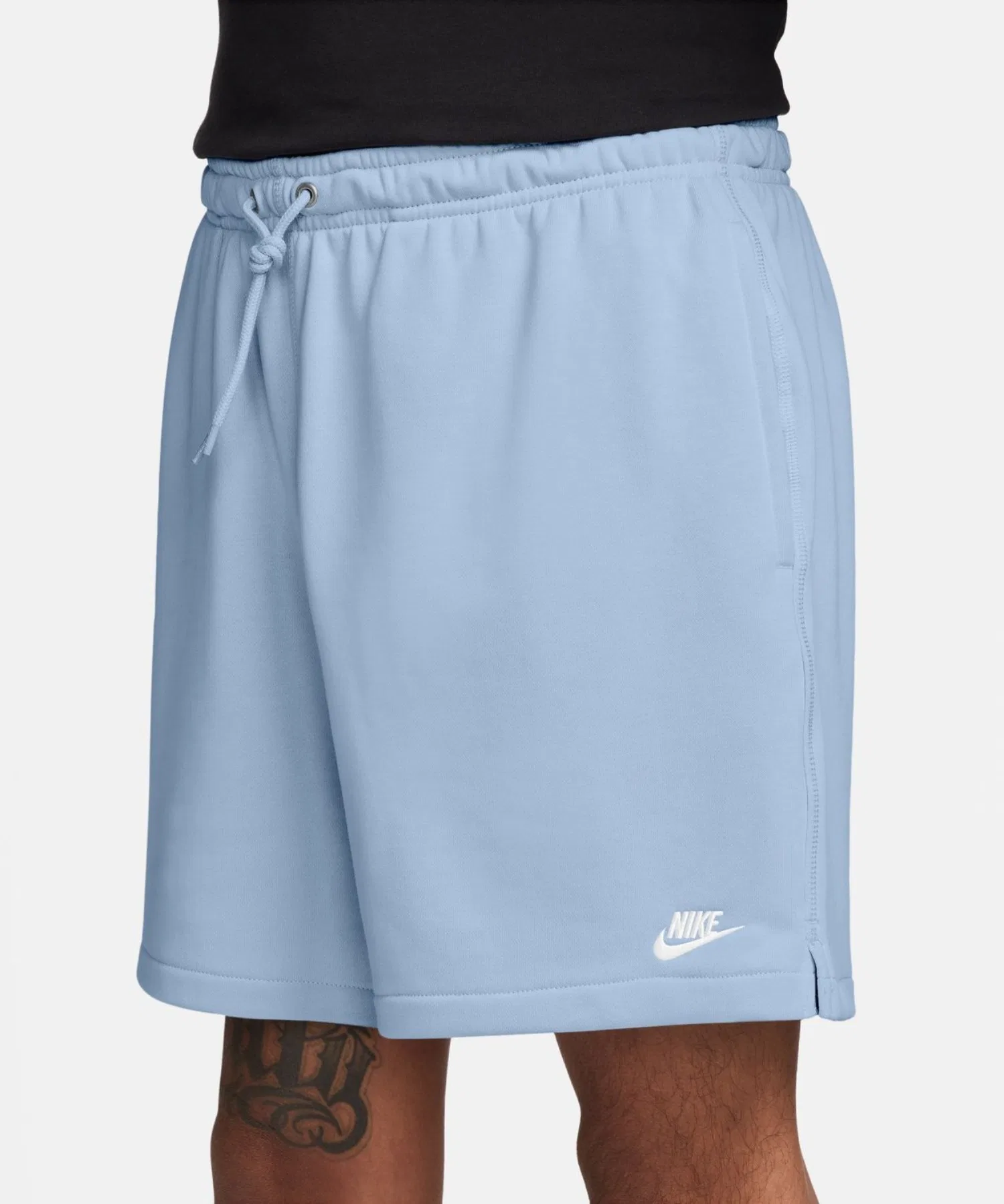 Мужские шорты Nike Club Flow FT из хлопка и полиэстера синие — фото 3