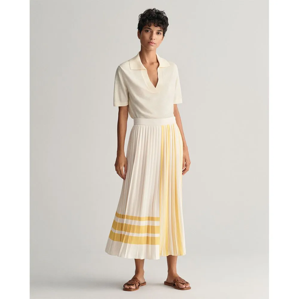

Юбка Gant Striped Pleated, бежевый