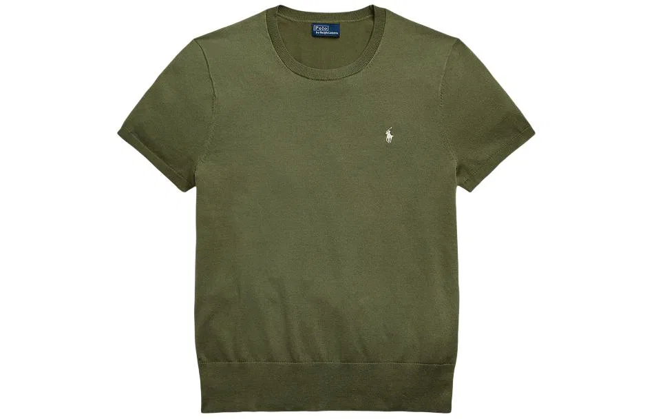 Свитер с вышивкой пони Polo Ralph Lauren Flower Path Green