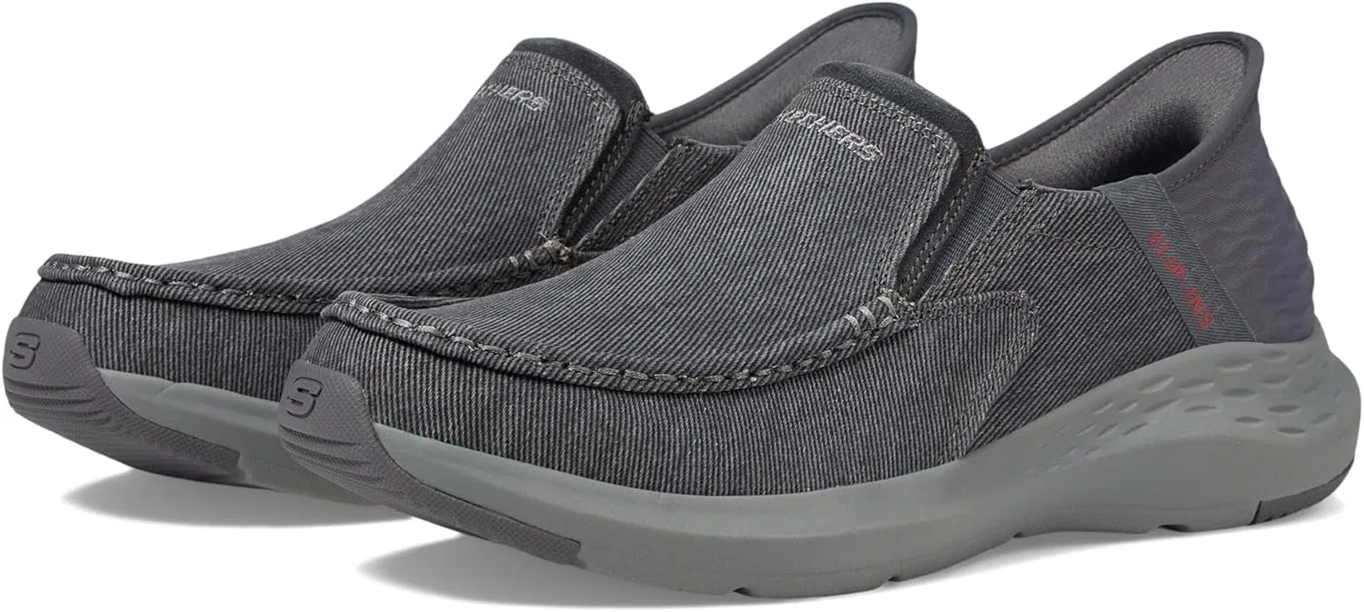 Мужские мокасины Skechers Parson Dewitt Slip In Hands Free, Gray — фото 2