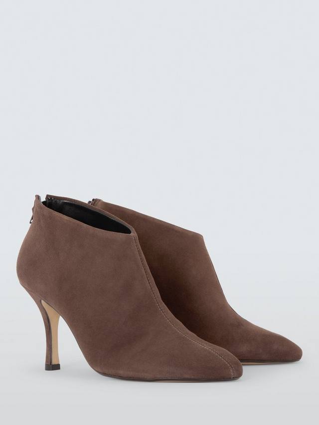 West Suede ботинки на высоком каблуке с круглым носком John Lewis, Brown — фото 3
