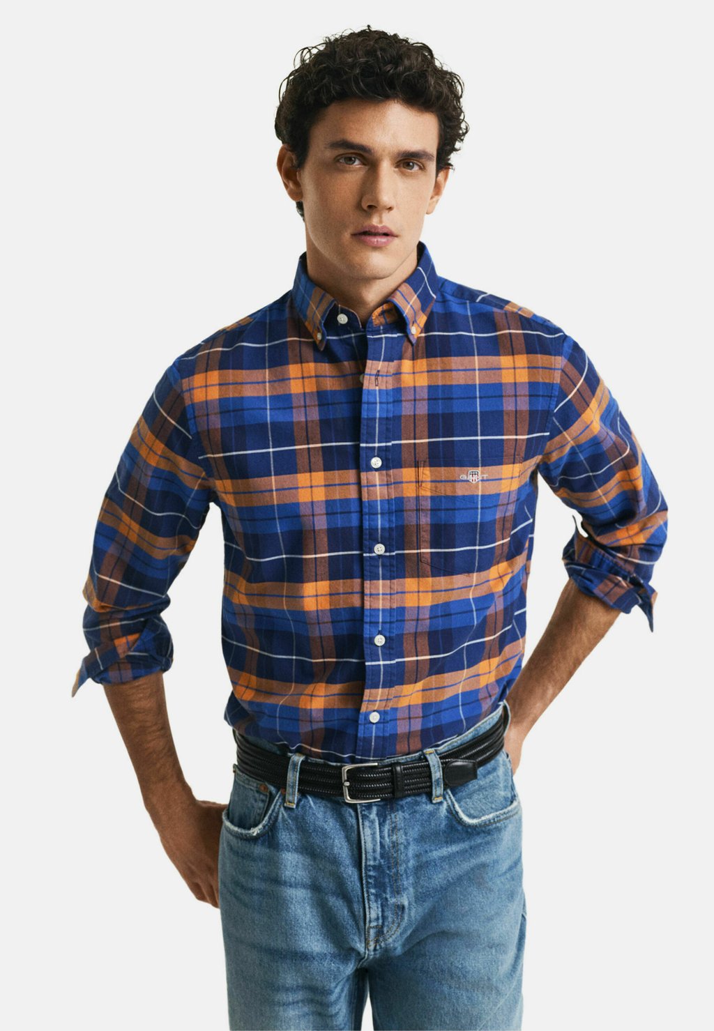 

Рубашка REGULAR FIT CHECKED OXFORD GANT, коричневый