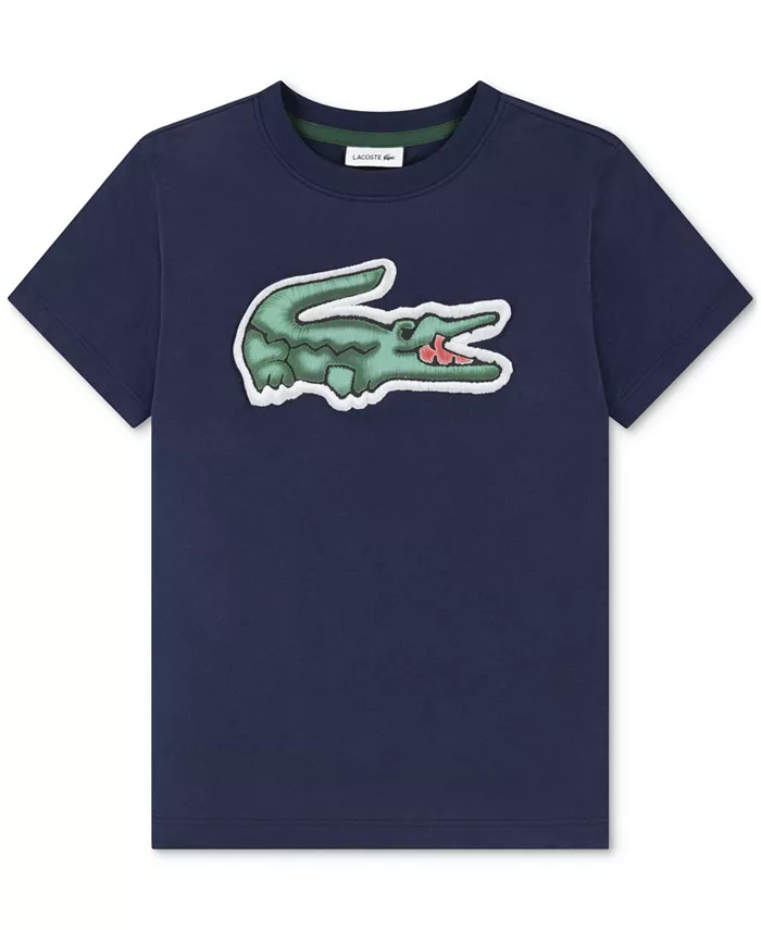 

Футболка с коротким рукавом Big Boys Cotton Puff Lacoste, синий