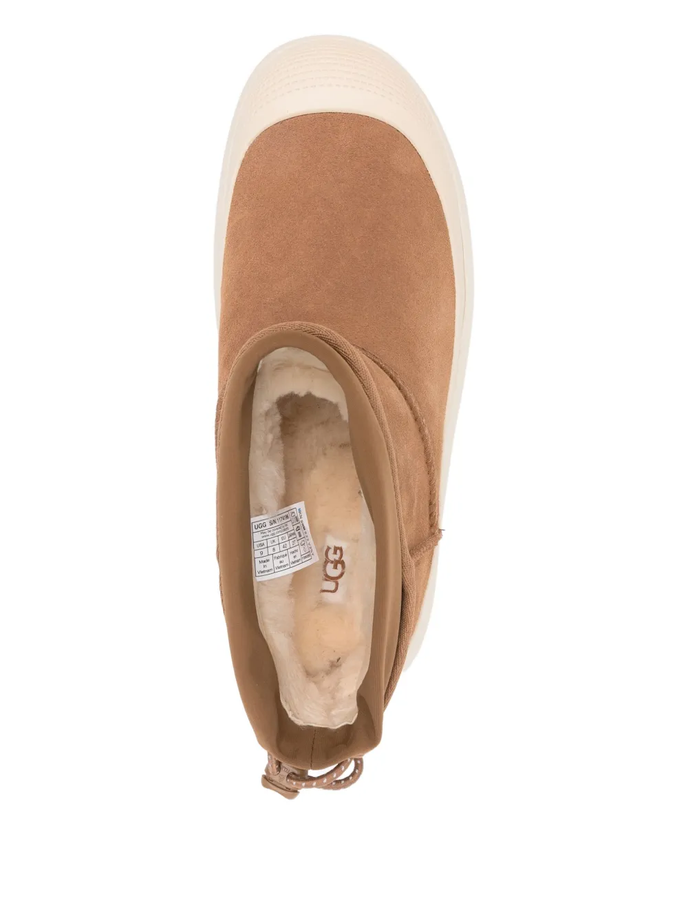 Мужские ботинки UGG короткие с резиновой подошвой, коричнево-бежевый — фото 4