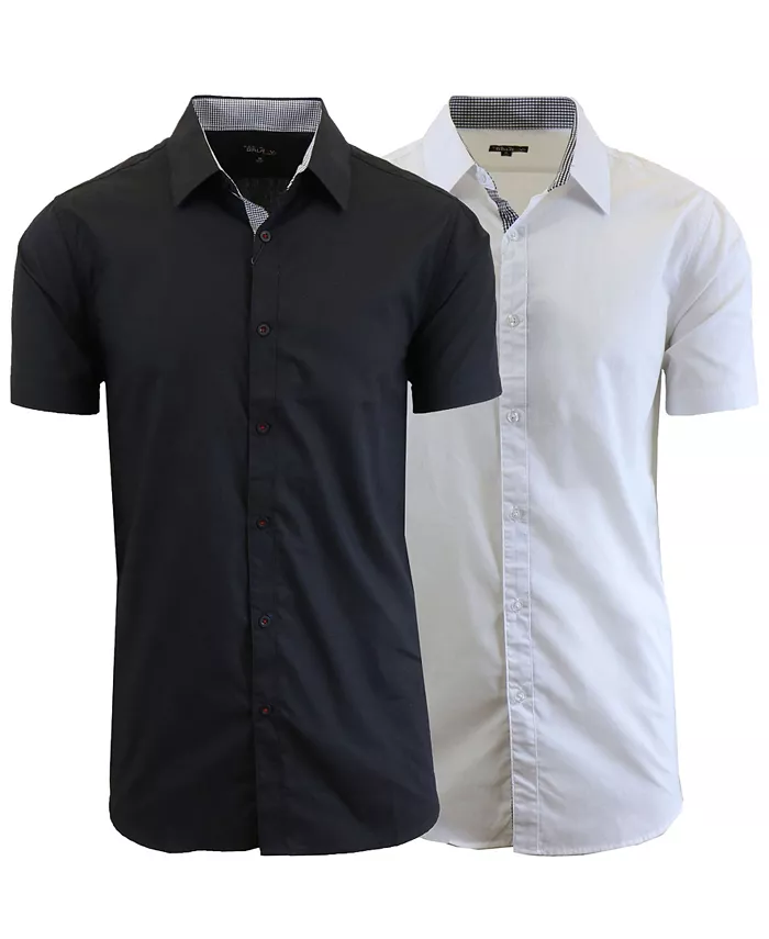 

Мужская рубашка на пуговицах Slim Fit, 2 шт Galaxy By Harvic, мультиколор
