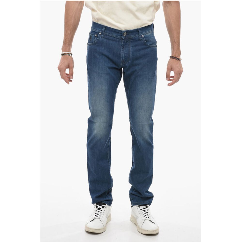 

Синие хлопковые джинсы Деним Corneliani, Blue