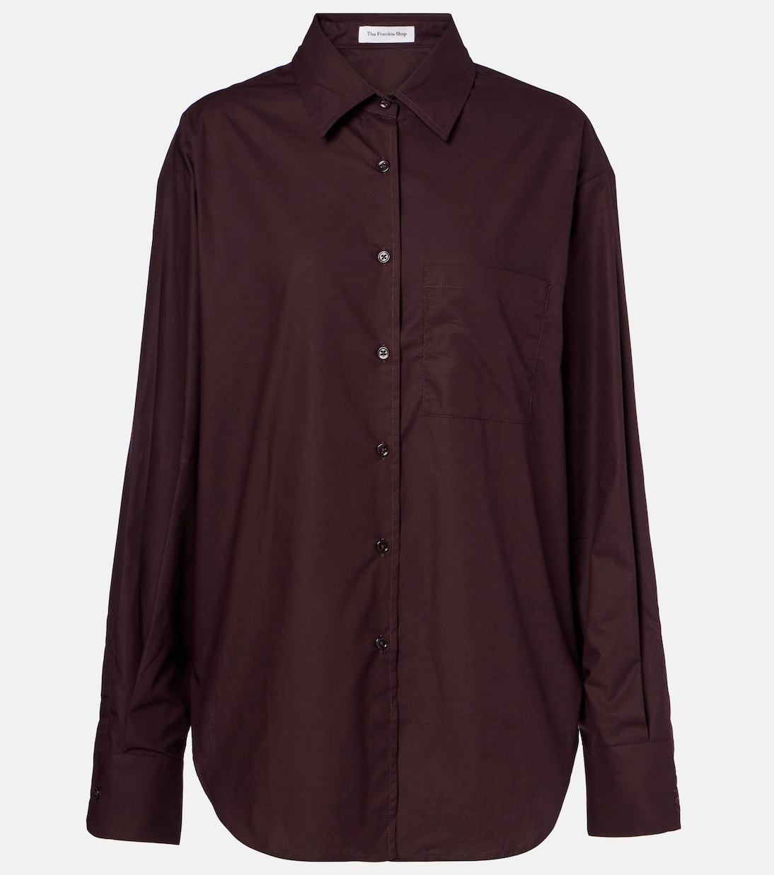 

Рубашка из хлопкового поплина Lui The Frankie Shop, Dark Plum