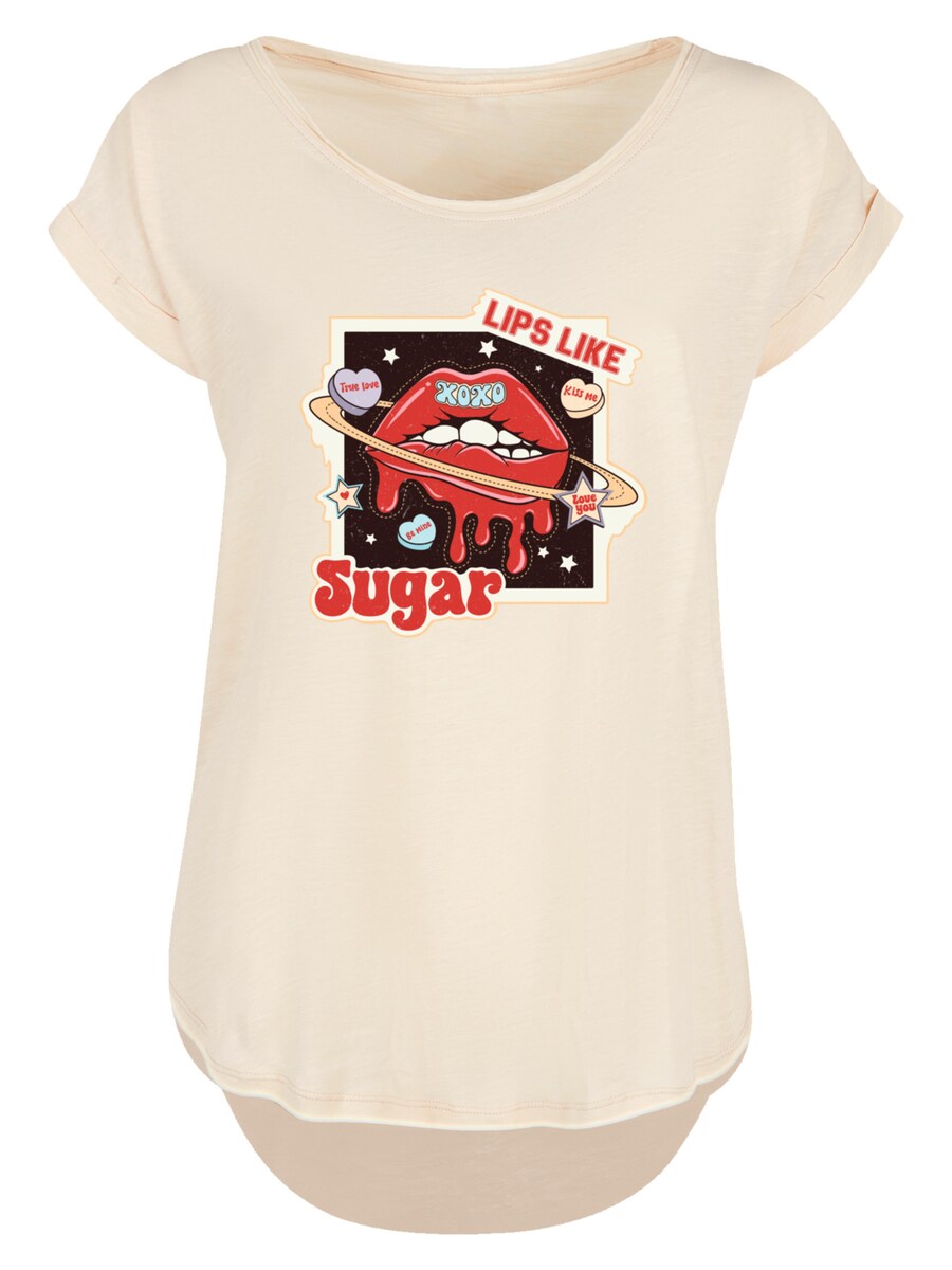 

Рубашка F4NT4STIC Lips Like Sugar Valentinstag, песочный