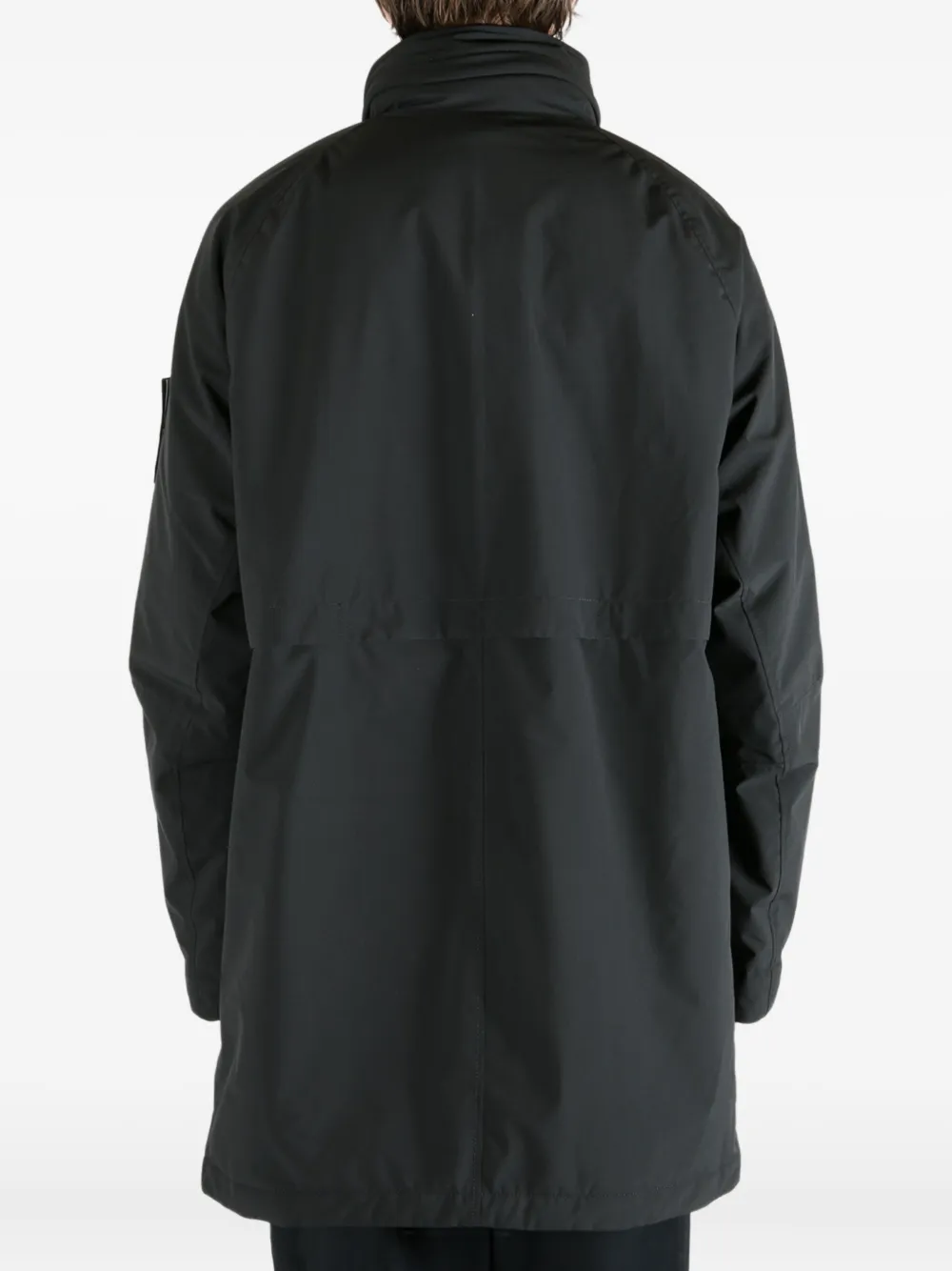 Пальто с высоким воротом и накладными карманами Stone Island, черный — фото 4