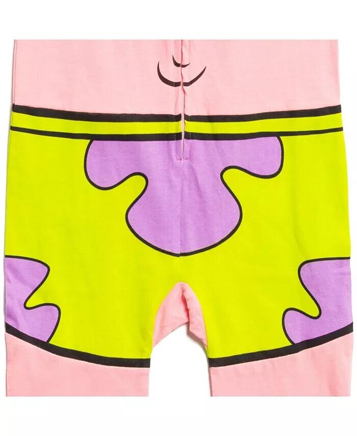 Костюм для косплея Патрика на молнии для мальчиков, комбинезон Spongebob Squarepants, розовый — фото 2