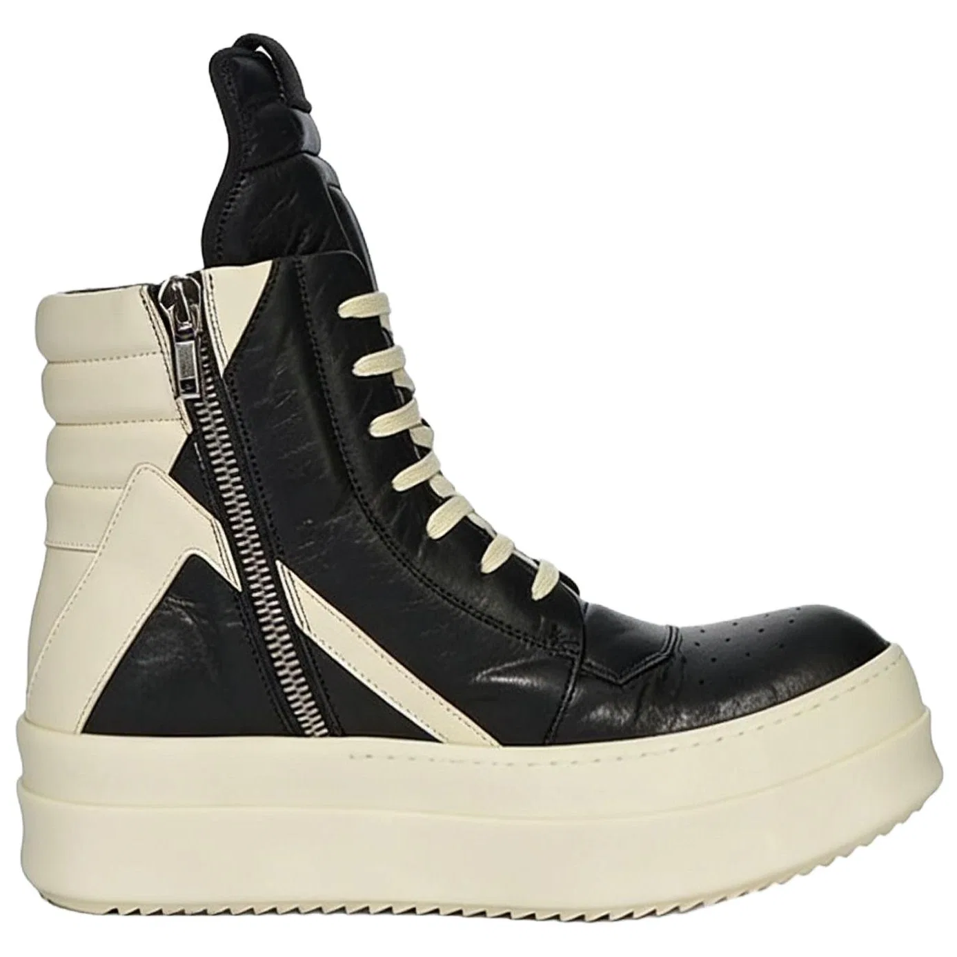 Высокие кеды для скейтбординга Geobasket Mega Bumper из овчины Rick Owens Original Shoe Box черный — фото 3