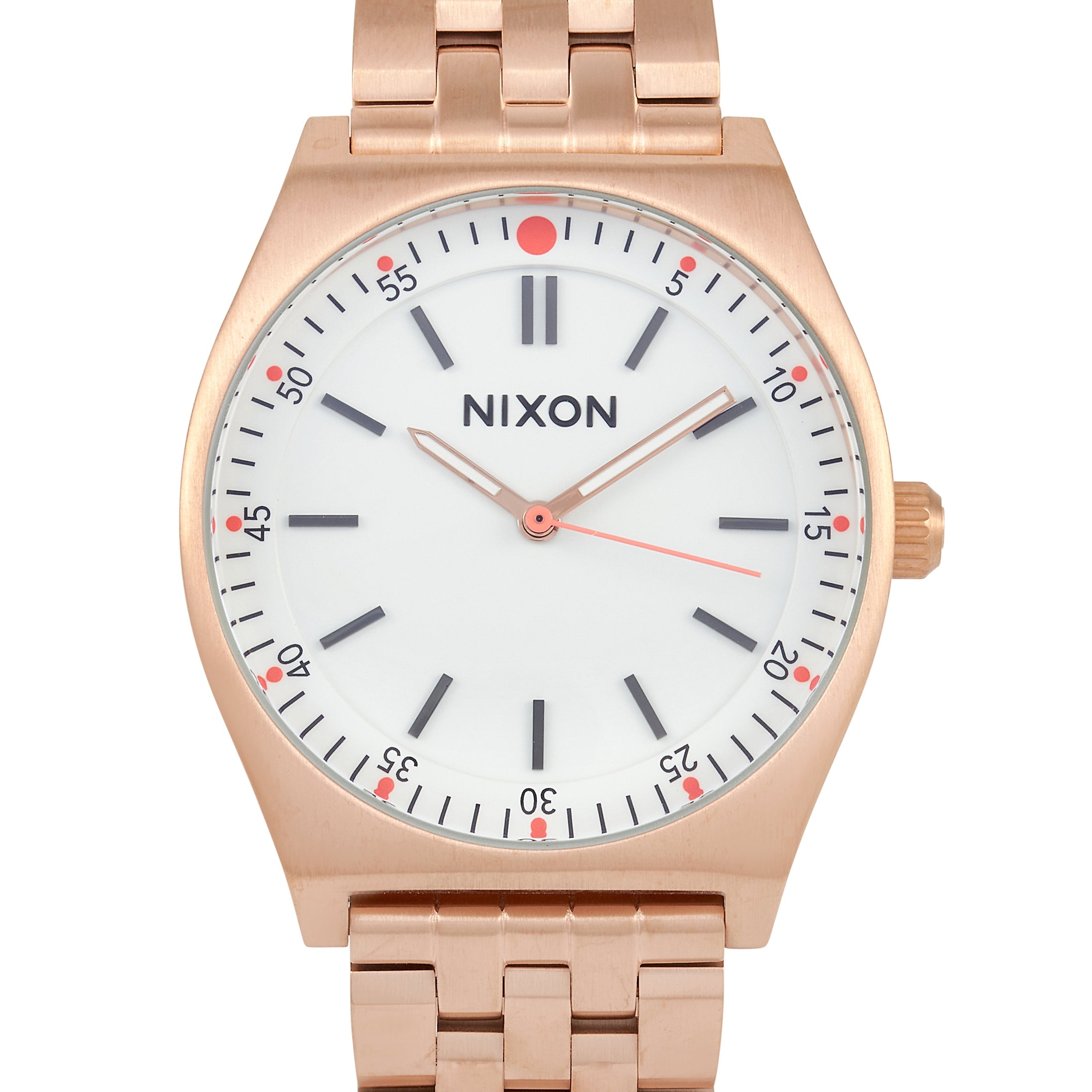 

Часы Nixon Crew 39 мм из нержавеющей стали розового золота/кремового цвета A1186-2761