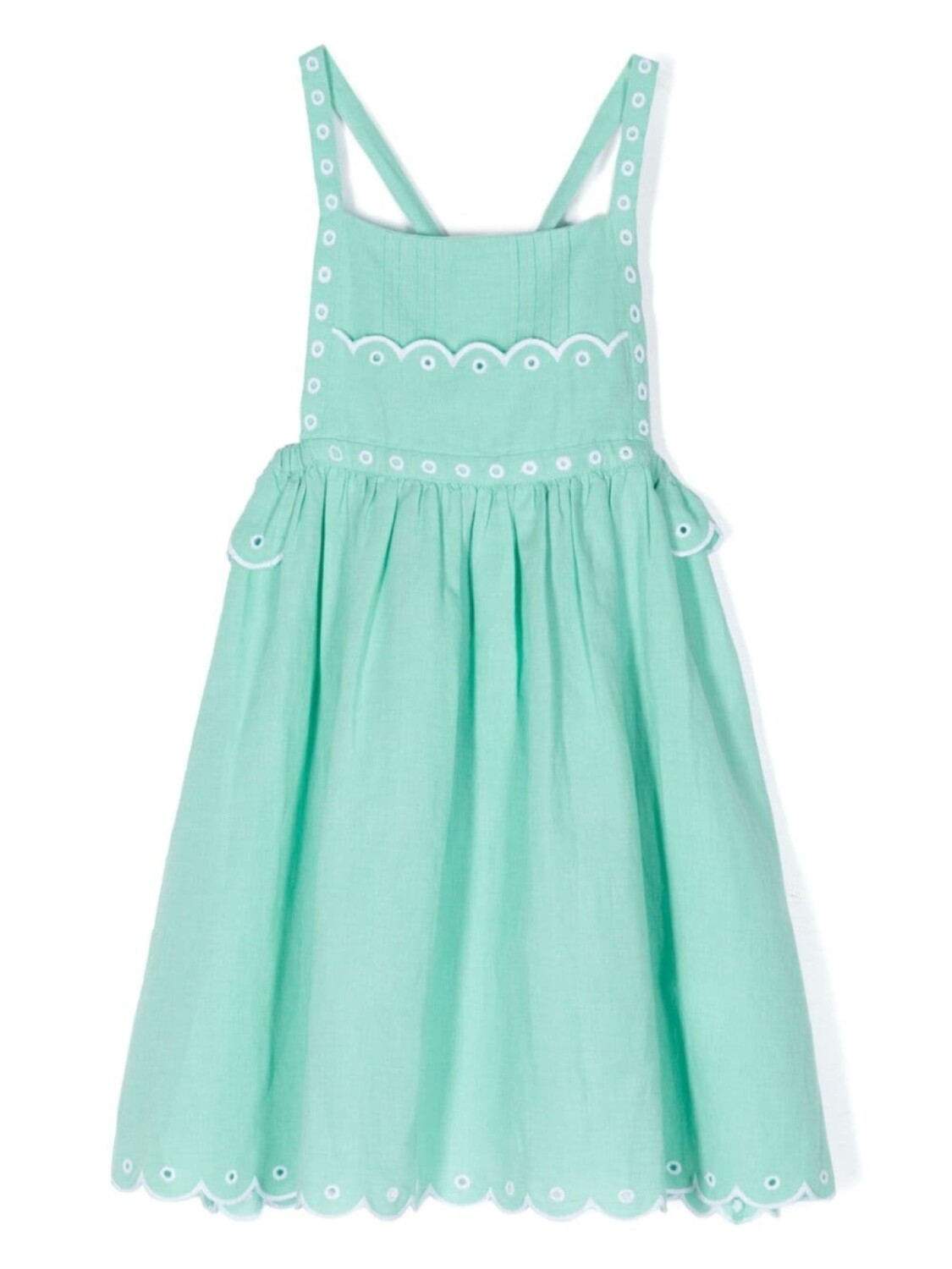 

Stella McCartney Kids платье с фестонами, зеленый