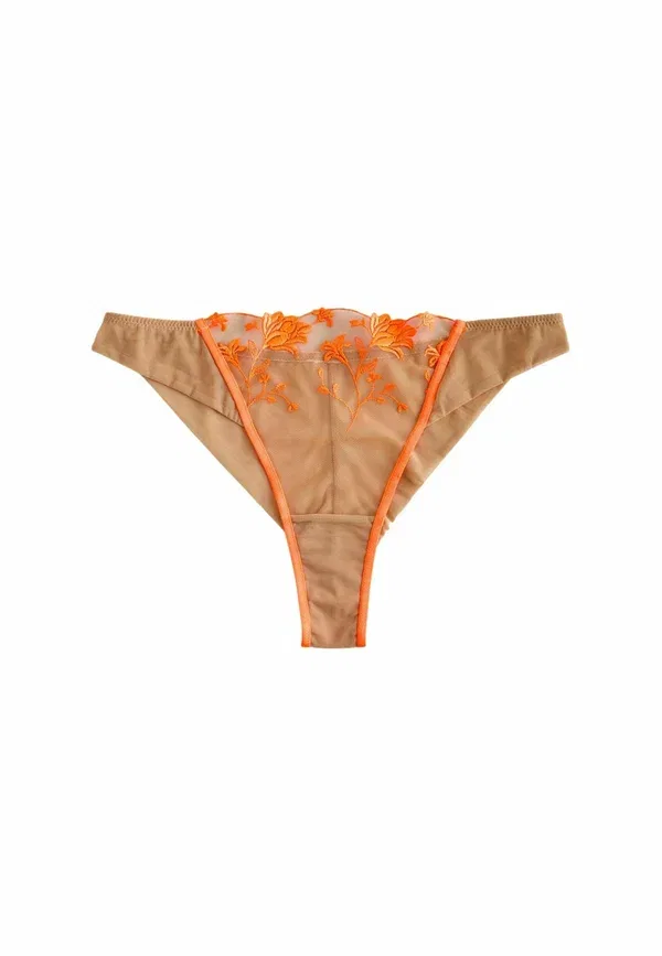 Трусы бразилианы Regular Fit Premium Embroidered Brazilian Knickers Next, оранжевый