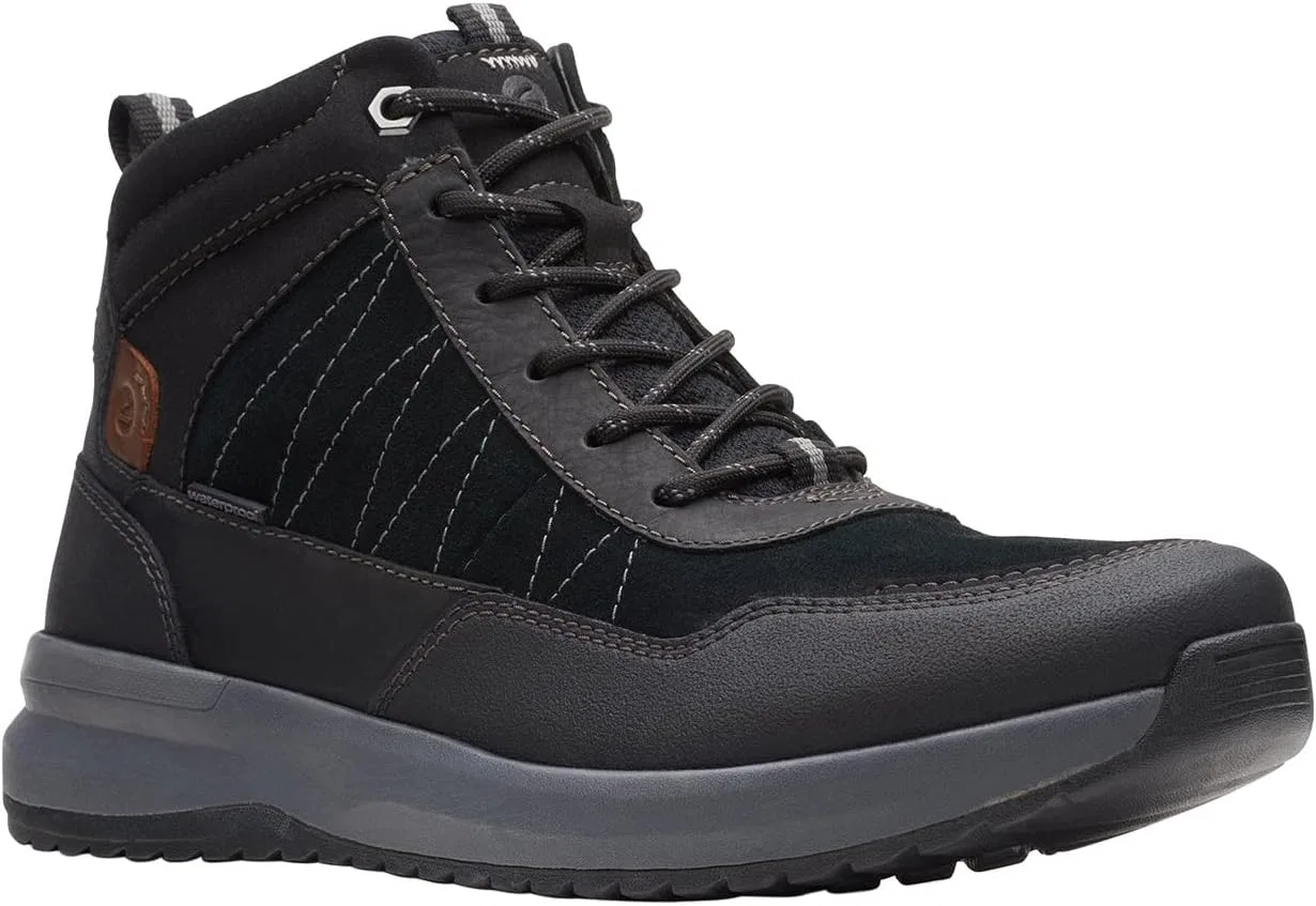 Мужские водонепроницаемые ботинки Clarks Wellman Top, Black Comb