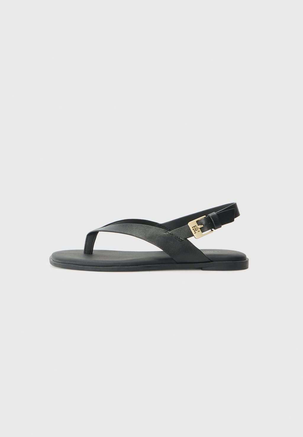 Сандалии с Т-образной застежкой BLOCK THONG FLAT Tommy Hilfiger, черный