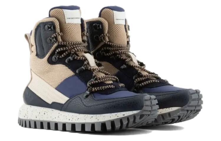 Кроссовки EMPORIO ARMANI Lifestyle Shoes Men High-top Brown, коричневый — фото 3