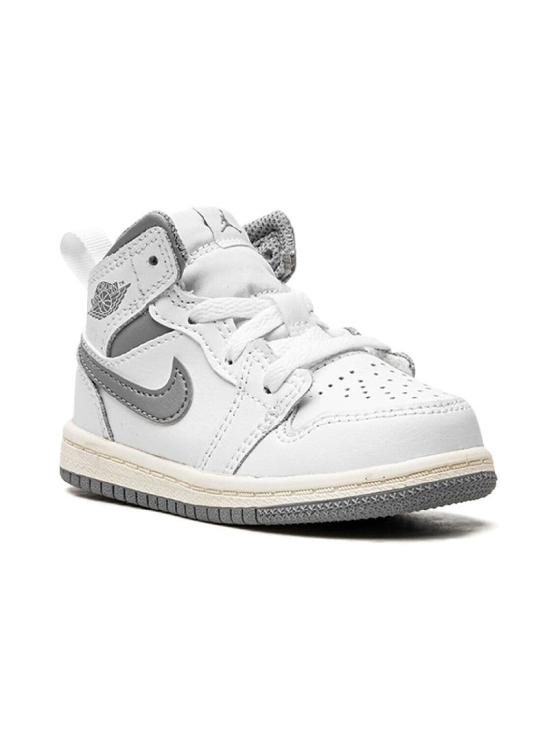 

Кроссовки Air Jordan 1 Mid Neutral Grey Jordan Kids, белый
