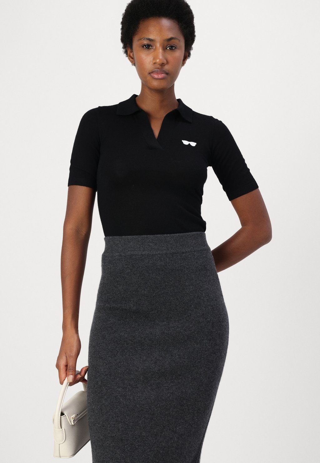 

Юбка-карандаш STRAIGHT MIDI SKIRT pure cashmere, серый